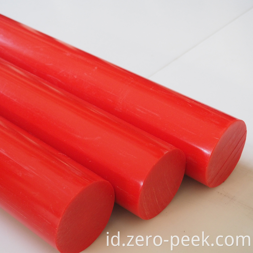 Colored red acetal rod